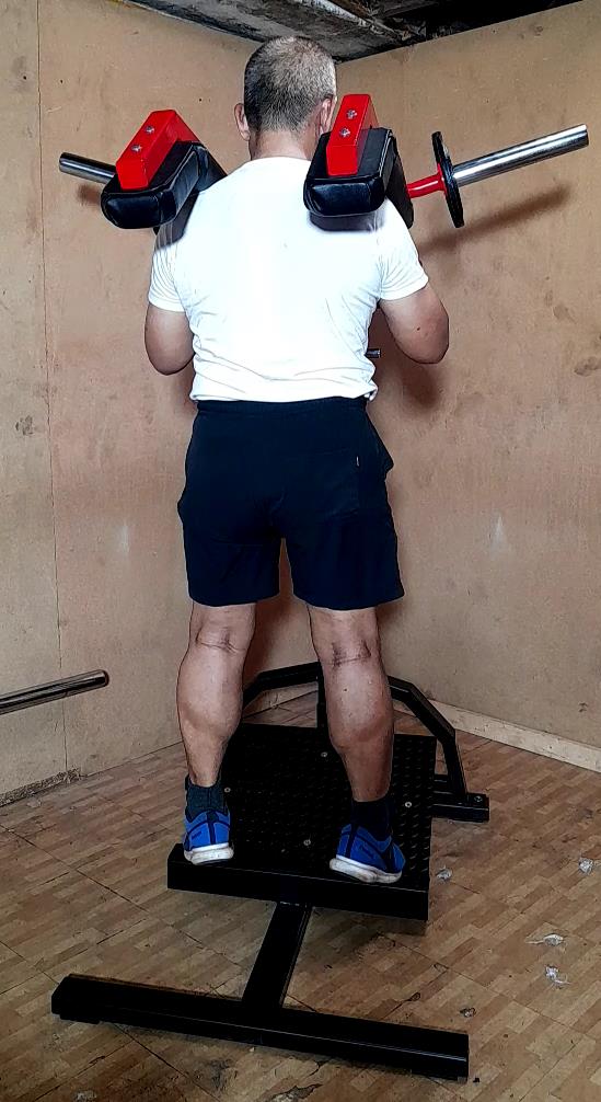 Standing Calf on on Leverage Squat-Calf Station