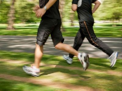 running in the park