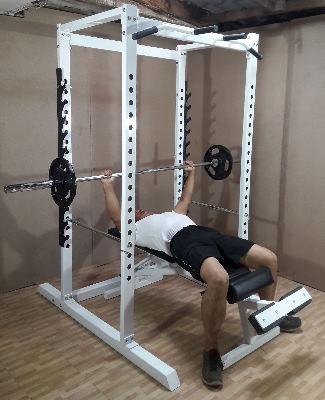 power rack supine bench press